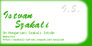 istvan szakali business card